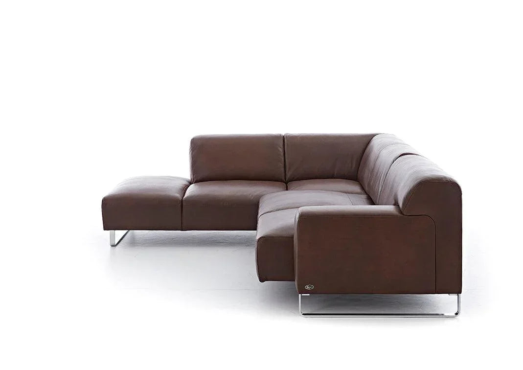 W.SCHILLIG Ecksofa alessiio 20550 Leder Z83/54 chocolate - Komfortmöbel24