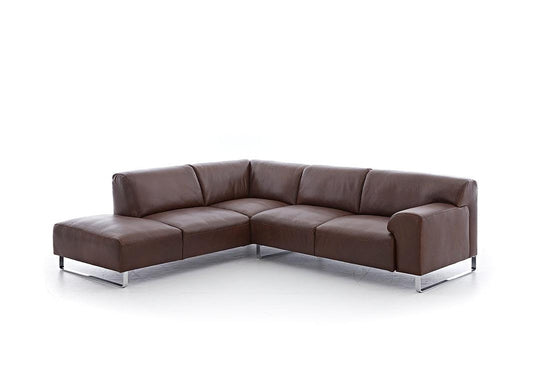 W.SCHILLIG Ecksofa alessiio 20550 Leder Z83/54 chocolate - Komfortmöbel24