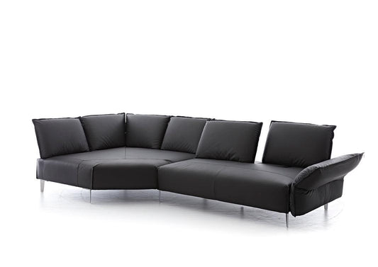 W.SCHILLIG Ecksofa bonnie 16660 Leder Z59/99 schwarz - Komfortmöbel24