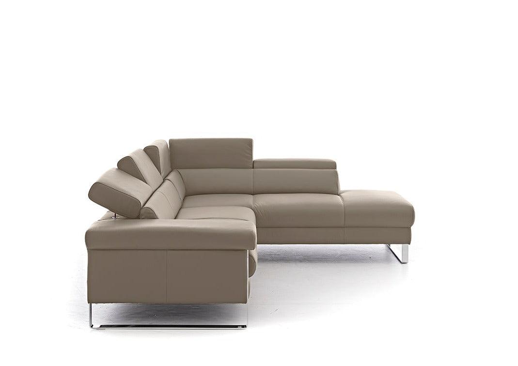 W.SCHILLIG Ecksofa finn 20974 Leder Z59/21 stone - Komfortmöbel24