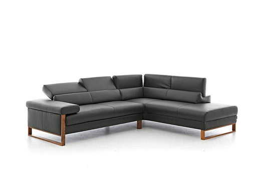 W.SCHILLIG Ecksofa finn 20974 Leder Z59/99 schwarz - Komfortmöbel24