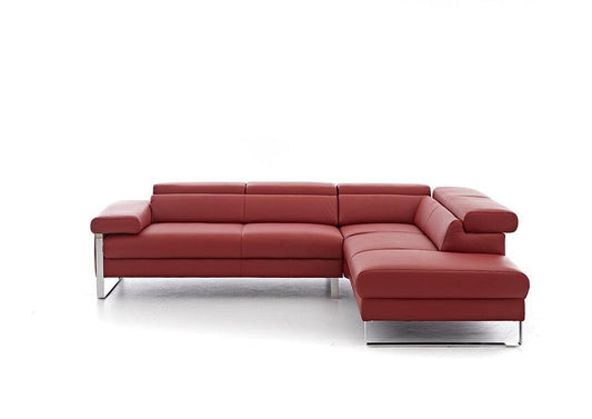 W.SCHILLIG Ecksofa finn 20974 Leder Z59/10 ruby red - Komfortmöbel24