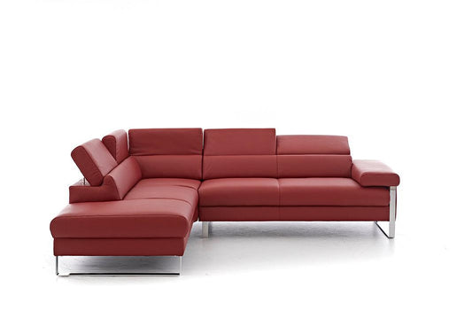 W.SCHILLIG Ecksofa finn 20974 Leder Z59/10 ruby red - Komfortmöbel24