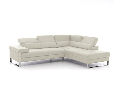 W.SCHILLIG Ecksofa finn 20974 Leder Z84/43 ivory