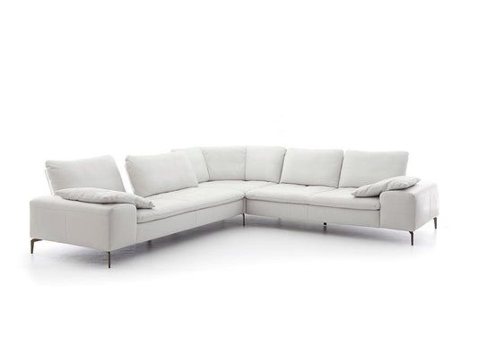 W.SCHILLIG Ecksofa valentinoo 16540 Leder Z73/42 white - Komfortmöbel24