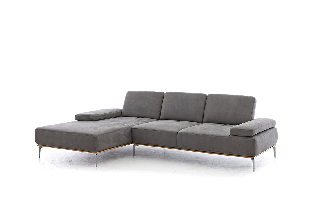 W.SCHILLIG Longchair 16580 sprint Stoff S 37/56 mocca