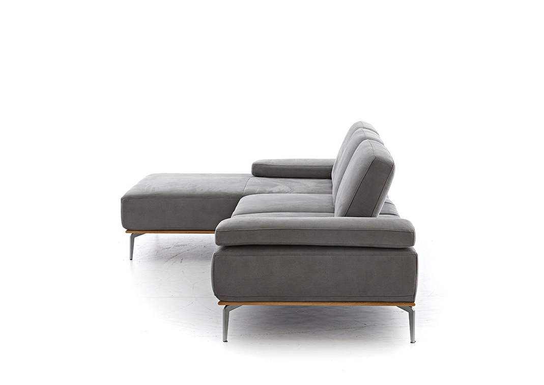 W.SCHILLIG Longchair 16580 sprint Stoff S 37/56 mocca