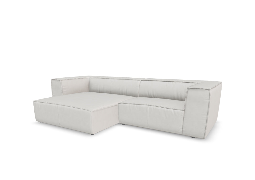 W.SCHILLIG Longchair around-the-block 18050 (B=280 cm) Leder Z73/42 white