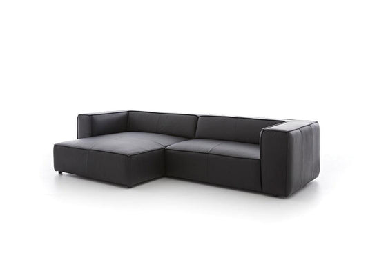 W.SCHILLIG Longchair around-the-block 18050 Leder Z59/99 schwarz - Komfortmöbel24