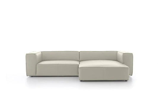 W.SCHILLIG Longchair around-the-block 18050 Leder Z59/22 grau - Komfortmöbel24