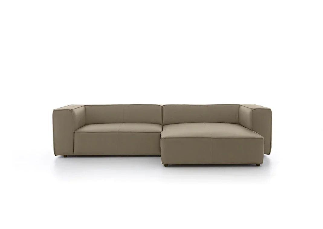 W.SCHILLIG Longchair around-the-block 18050 (B=300 cm) Leder Z59/21 stone