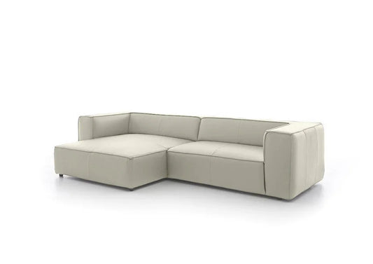 W.SCHILLIG Longchair around-the-block 18050 Leder Z59/22 grau - Komfortmöbel24