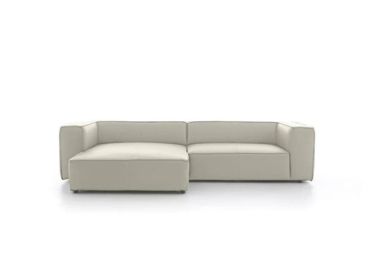 W.SCHILLIG Longchair around-the-block 18050 Leder Z59/22 grau - Komfortmöbel24