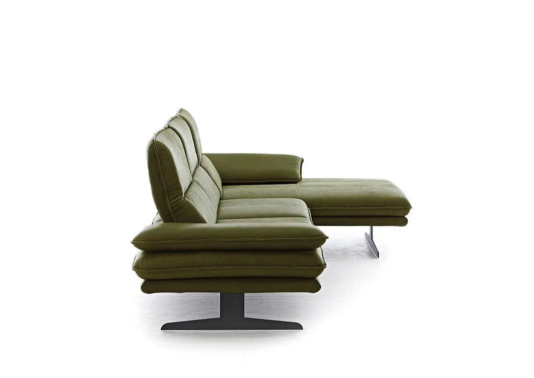 W.SCHILLIG Longchair broadway 16777 (B 311 cm) Leder Z77/35 olive - Komfortmöbel24