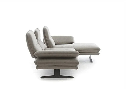 W.SCHILLIG Bundle Longchair broadway 16777 (B=271 cm) Stoff S37/21 grey inkl. Hocker und Kissen
