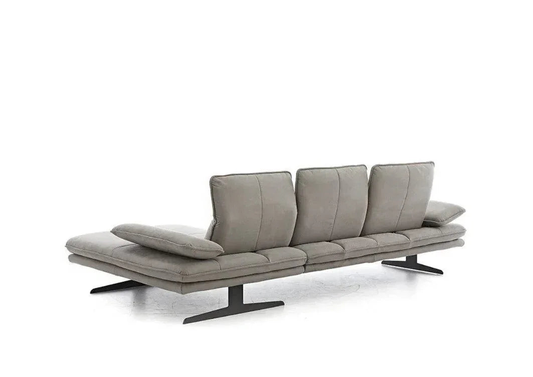 W.SCHILLIG Bundle Longchair broadway 16777 (B=271 cm) Stoff S37/21 grey inkl. Hocker und Kissen