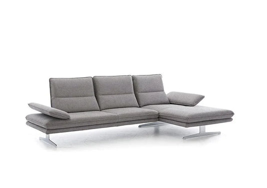 W.SCHILLIG Longchair broadway 16777 (B 291 cm) Stoff V87/21 silver - Komfortmöbel24