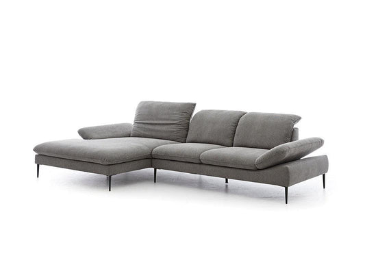 W.SCHILLIG Longchair enjoy&MORE 15450 Stoff R66/94 grey - Komfortmöbel24