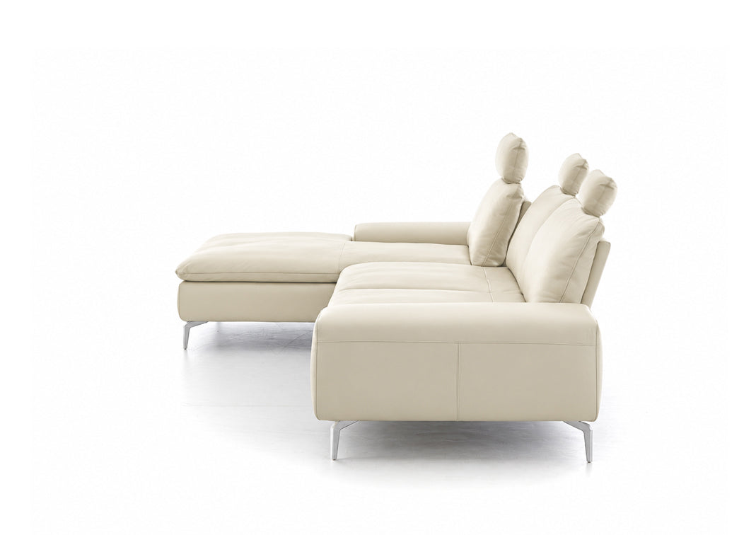 W.SCHILLIG Longchair valentinoo 16540 (B=319 cm) Leder Z73/44 elfenbein