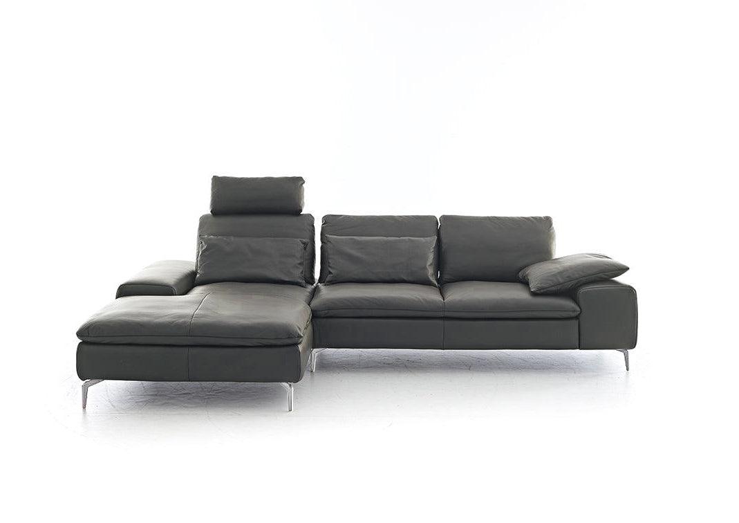 W.SCHILLIG Longchair valentinoo 16540 Leder Z73/95 graphit - Komfortmöbel24