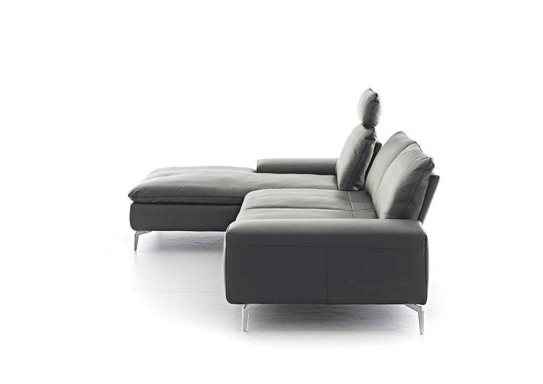 W.SCHILLIG Longchair valentinoo 16540 Leder Z73/95 graphit - Komfortmöbel24