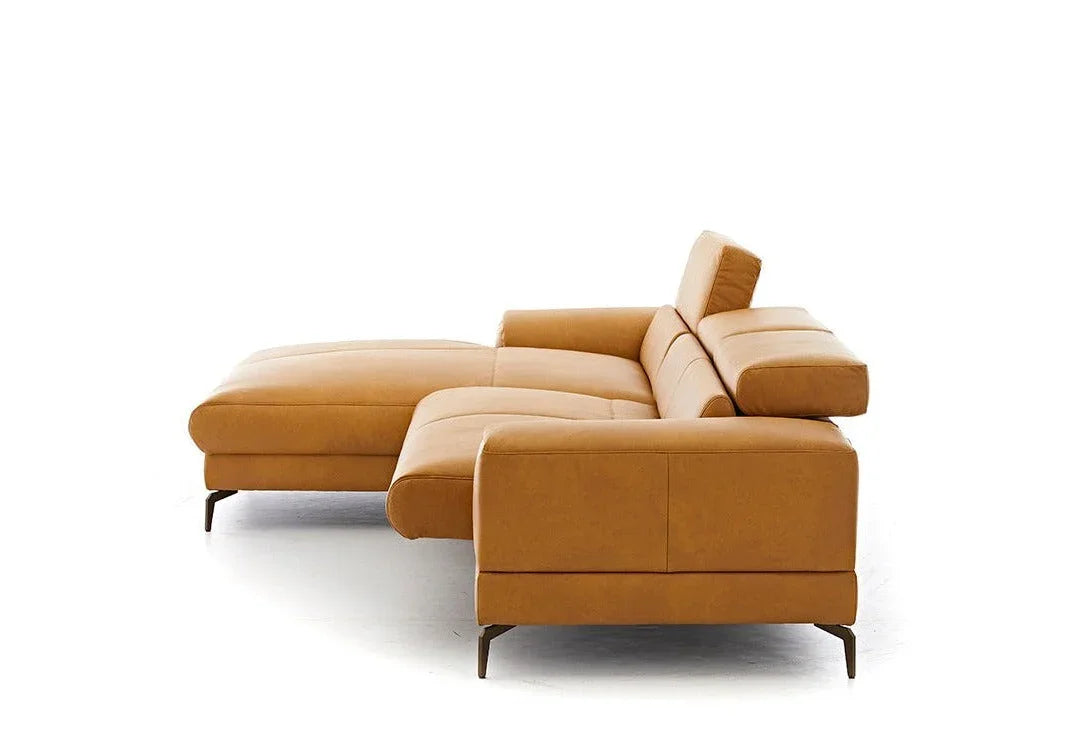 W.SCHILLIG Longchair piedroo plus 21156 (B=303 cm) Leder Z75/52 kurkuma