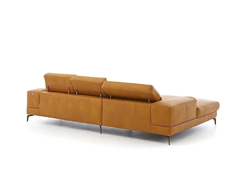 W.SCHILLIG Longchair piedroo plus 21156 (B=303 cm) Leder Z75/52 kurkuma