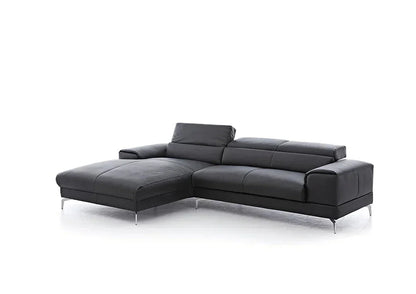 W.SCHILLIG Longchair piedroo plus 21156 (B=323 cm) Leder Z59/99 schwarz