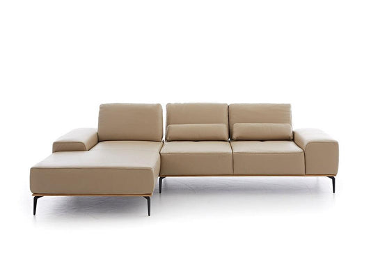 W.SCHILLIG Longchair run 16555 Leder Z73/21 stone - Komfortmöbel24