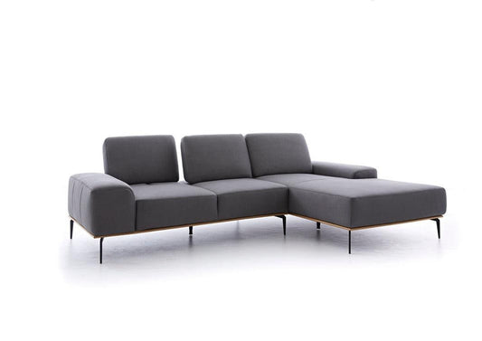 W.SCHILLIG Longchair run 16555 Stoff S37/95 anthracite - Komfortmöbel24