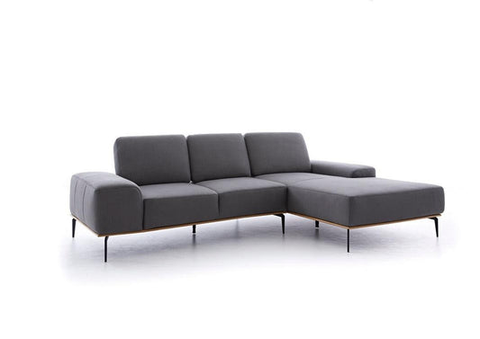 W.SCHILLIG Longchair run 16555 Stoff S37/95 anthracite - Komfortmöbel24