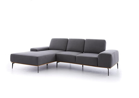 W.SCHILLIG Longchair run 16555 Stoff S37/95 anthracite - Komfortmöbel24