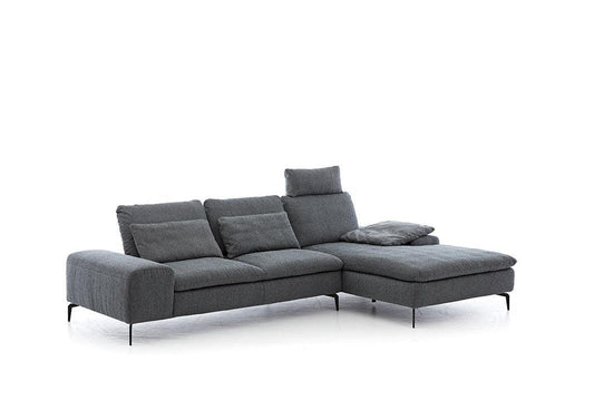 W.SCHILLIG Longchair valentinoo 16540 Stoff R66/95 anthrazit - Komfortmöbel24