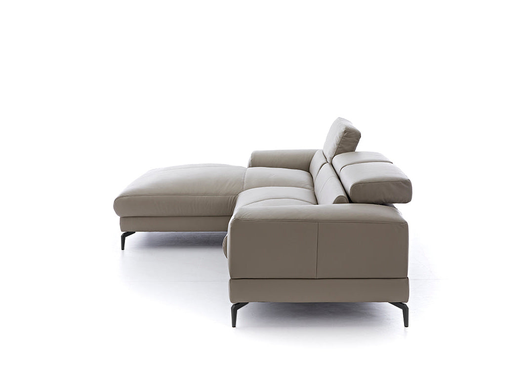 W.SCHILLIG Longchair piedroo plus 21156 (B=303 cm) Leder Z59/21 stone