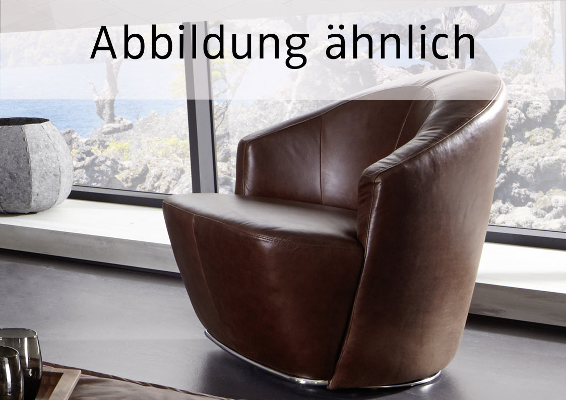 W.SCHILLIG Sessel «giuudita» 14820 in Leder Z77/95 graphite - Komfortmöbel24