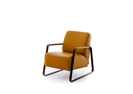 W.SCHILLIG Sessel quadroo 17350 ME Leder Z69/52 kurkuma - Komfortmöbel24