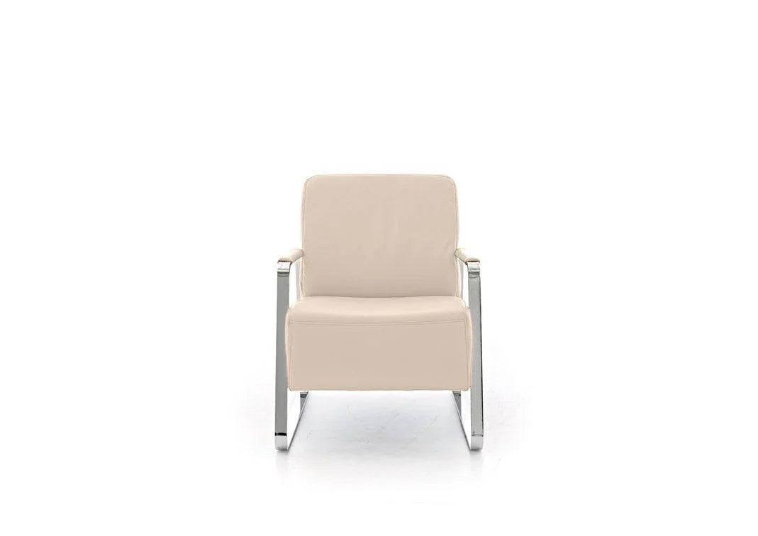 W.SCHILLIG Sessel quadroo 17350 ME Leder Z73/44 elfenbein - Komfortmöbel24