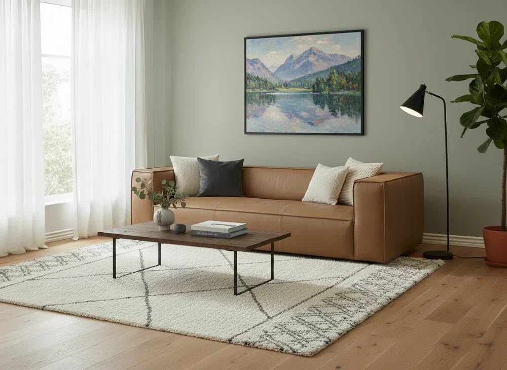 W.SCHILLIG Sofa around-the-block 18050 N100 Leder Z69/21 fango