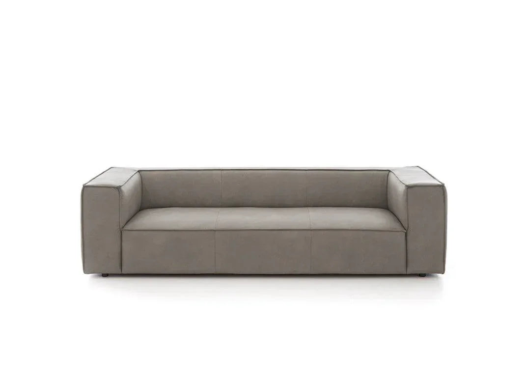 W.SCHILLIG Sofa around-the-block 18050 N100 Leder Z69/22 light grey - Komfortmöbel24