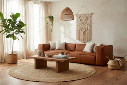 W.SCHILLIG Sofa around-the-block 18050 N120 Leder Z69/50 cognac