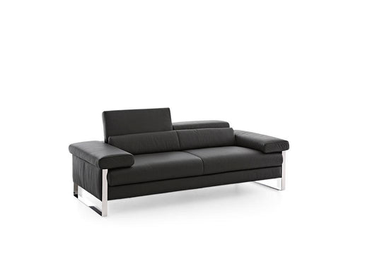 W.SCHILLIG Sofa finn 20974 N70 Leder Z59/99 schwarz - Komfortmöbel24