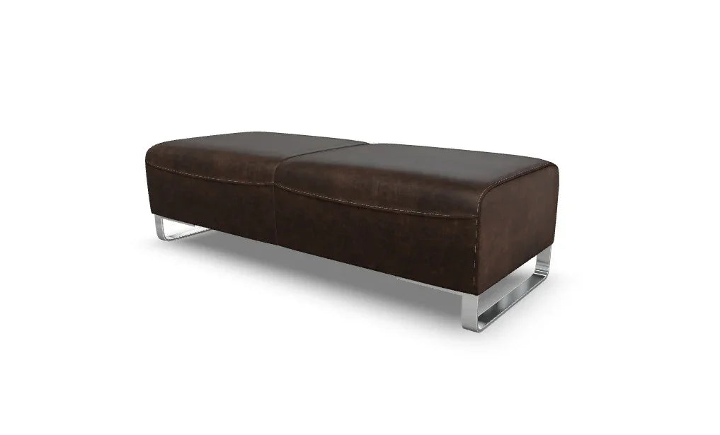 W.SCHILLIG Hocker alessiio 20550 G150 Leder Z83/54 chocolate - Komfortmöbel24