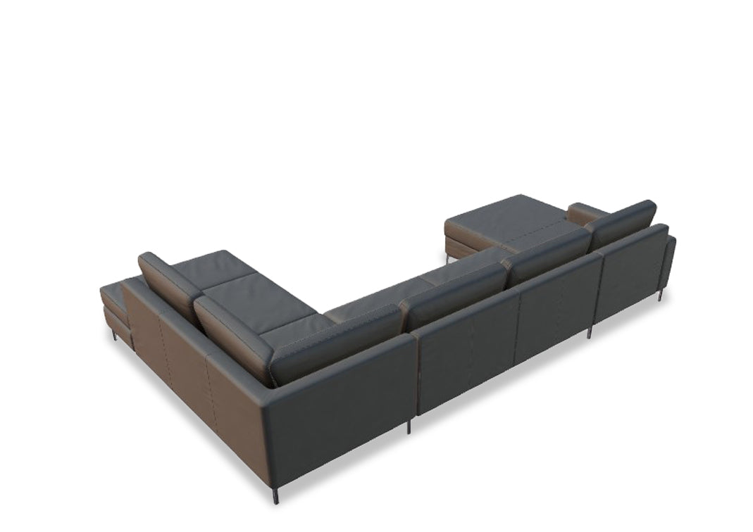 W.SCHILLIG Ecksofa aleXx 22850 Leder Z77/20 cloud
