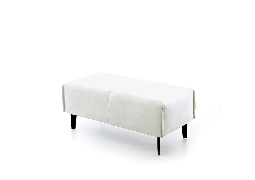 W.SCHILLIG Hocker bonnie 16660 G100 Leder Z77/42 bianco - Komfortmöbel24