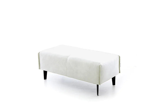 W.SCHILLIG Hocker bonnie 16660 G100 Leder Z77/42 bianco - Komfortmöbel24