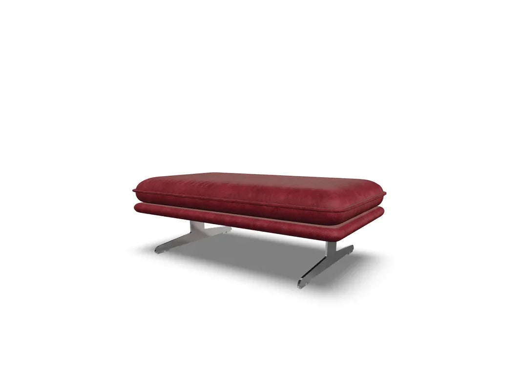 W.SCHILLIG Hocker broadway 16777 G120 Leder Z77/11 rosso