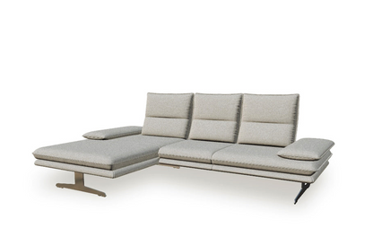 W.SCHILLIG Longchair broadway 16777 (B=271 cm) Stoff S22/22 steel