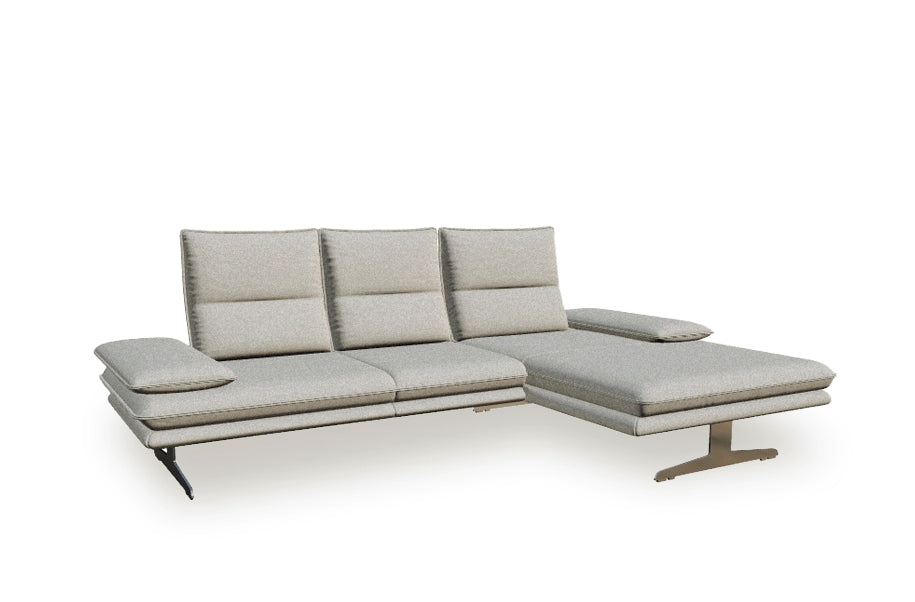 W.SCHILLIG Longchair broadway 16777 Stoff S22/22 steel - Komfortmöbel24
