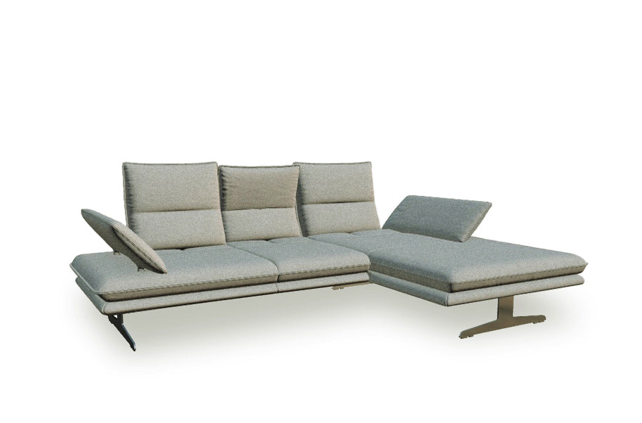 W.SCHILLIG Longchair broadway 16777 Stoff S22/22 steel - Komfortmöbel24
