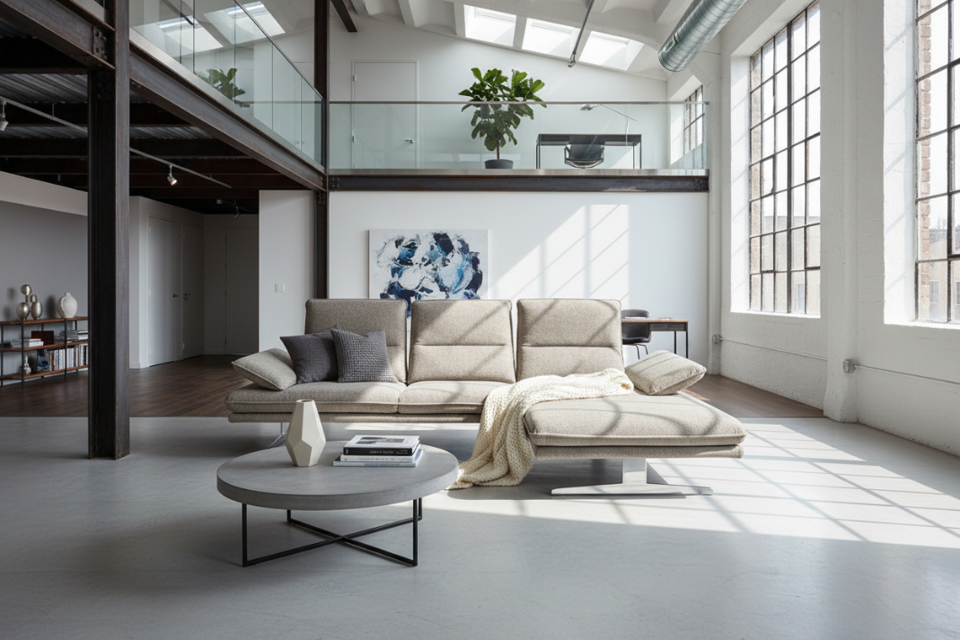 W.SCHILLIG Longchair broadway (B=271 cm) 16777 Stoff S22/49 sesame